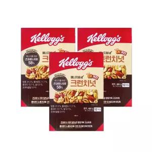 켈로그 에너지바 더커진 크런치넛 40g X 12개입 3박스