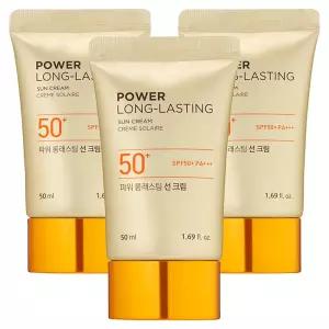 더페이스샵 파워 자외선차단 롱래스팅 선 크림 SPF50+ PA+++ 50ml 50g 3개