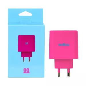 데코아르 멜로우 65w 초고속 충전 어댑터 USB-A / USB-C 핑크 스카이