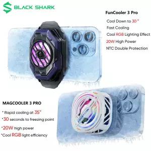 Black Shark MagCoolerFunCooler 3 Pro 마그네틱 휴대폰 쿨러 2.63-3.46 인치 아이폰 샤오미 화웨이 모바일