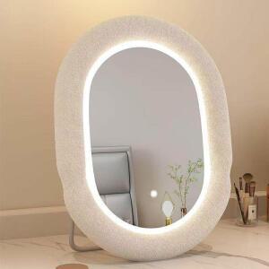 LED 탁상 거울 폭30x높이50cm 2000MA 가정용 미러 led화장대거울 각도조절