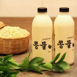 국산 순진콩물 1000ml 2병 콩국수용 진한 콩국물