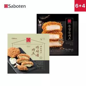 사보텐 일본 정통 수제 돈까스 등심 6팩+마늘 치즈 4팩