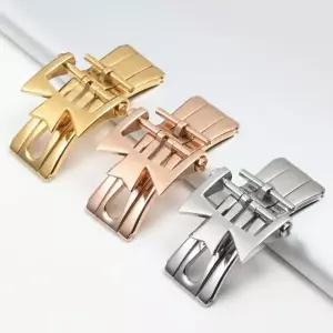 호환  바쉐론 콘스탄틴 스테인리스 스틸 더블 프레스 버터플라이 버클 접이식 버클 18mm 20mm 시계