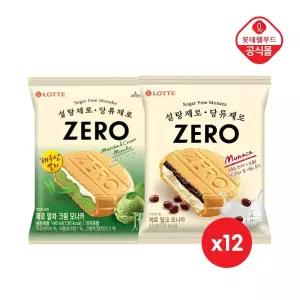 제로 모나카 밀크 140ml x 12개+제로 모나카 말차크림 140ml x 12개