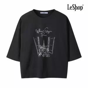 [르샵] 파리 드로잉 7부 소매 티셔츠 (BQ4TS006A)