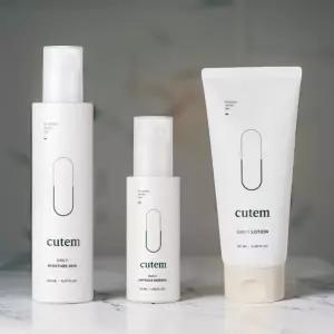 cutem 큐템 데일리 스킨케어세트 [모이스처 스킨 150ml + 앰플 에센스 50ml + 로션 180ml]