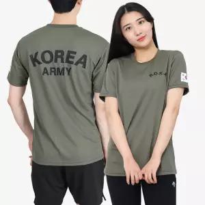 로카티 ROKA 반팔 카키 군인 군대 티셔츠