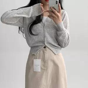 [에이와비] 린넨썸머오프가디건 -3color/에어컨바람/장마철/자외선차단