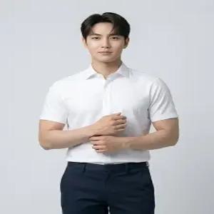 [오스틴리드]화이트 T C 반팔 드레스 셔츠-A6XC2210626B