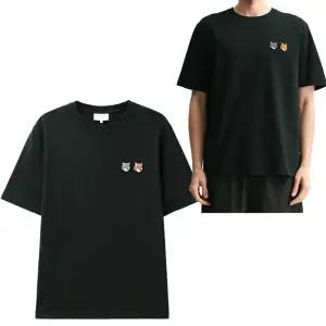26SS 메종키츠네 더블 폭스헤드 컴포트핏 반팔티 앤트러사이트/OM011CFKJ7025 P190