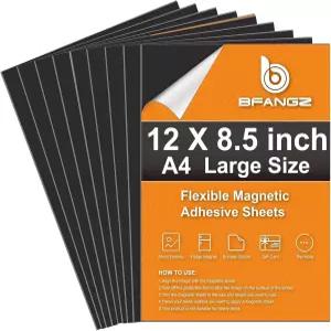 10Pcs 대형 자석 시트 공예 사진 및 다이 보관을 위한 접착식 백킹 유연한 강력 종이 A4 크기 12×8.5 쉽게