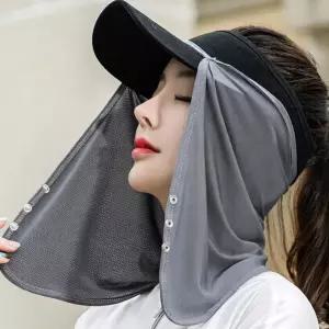 코어무역 여름 쿨링 햇빛 차단 얼굴 가리개 자외선차단 캡썬가드 탈부착 선가드 가림막