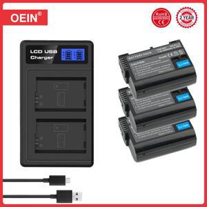 니콘 DSLR D600 L50 용 EN-EL15 EN 카메라 배터리, 2550mAh