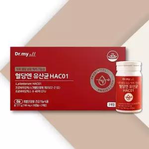 [닥터마이올] 닥터마이올 혈당엔 유산균 HAC01 190mg x 90캡슐 1박스 3개월분 TB