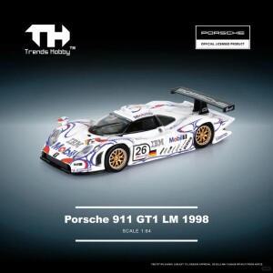 트렌드 하비 1:64 포르쉐 911 GT1 LM 1998 합금 다이캐스트 자동차 모형 수집품