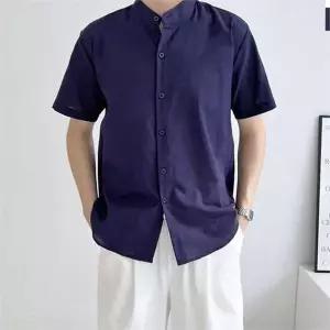 반팔 셔츠 루즈핏 캐주얼 데일리 린넨 셔츠 여름