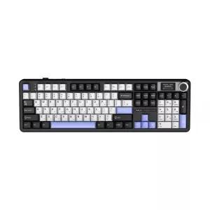AULA F108Pro 유무선 LCD 기계식 아우라 독거미 키보드 국내 오로라 블랙, 저소음 바다축