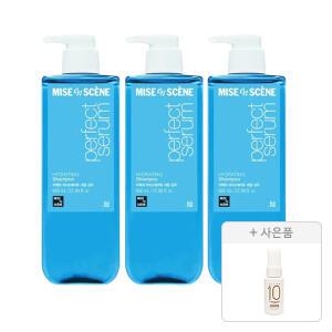 미쟝센 퍼펙트 하이드레이팅 세럼 샴푸 680ml, 3개 + 증정(살롱10 노워시 극손상 앰플 트리트먼트, 30ml,1개)