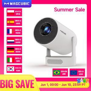 빔프로젝터 MAGCUBIC HY300 PRO 울트라 8K 720P 키스톤 4 안드로이드 야외용 스피커 5W 가정용 수직 BT5 자동 와이파이 6 14