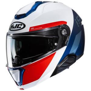 HJC HELMETS(에이치제이씨 헬멧) 오토바이용 헬멧 시스템 풀페이스 오픈페이스 선바이저 내장 통풍 탈부착 가능 인컴 빌트인 대응 SMART i91 비나 HJH271 BLUE /RED(MC21) XL (60-61cm)