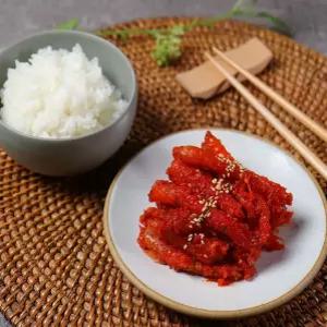 학교 생더덕무침 국내산 해담찬 500g 더덕무침 더덕구이 더덕 하니A2