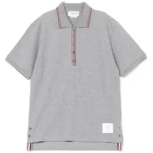 톰브라운 MUST IT_THOM BROWNE 코튼 와플 리브 커프 폴로 MJP227A J0216 055)