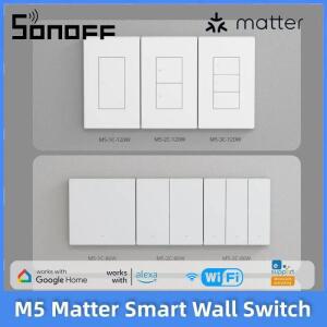 SONOFF 스위치맨 M5 매터 화이트 와이파이 스마트 월, Ewelink 애플 홈 알렉사 구글 어시스턴트 스마트싱스