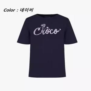 [크로커다일레이디]특가 70   신축성 좋은. 라운드 반팔 티셔츠 CLEMTS902_NC13