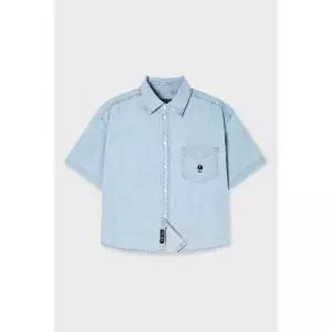 [후아유](대전신세계)Steve Denim Crop Short Sleeve Shirts / WHYJG2522F