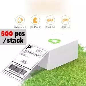 4x6인치 감열 프린터 용지 100x150mm 흰색 라벨 스티커 배송 DHL UPS 익스프레스 로고 바코드