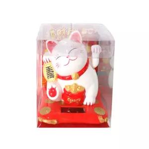흔들이고양이(대) 화이트 차량 자동차 인형 장식품 인테리어 동물