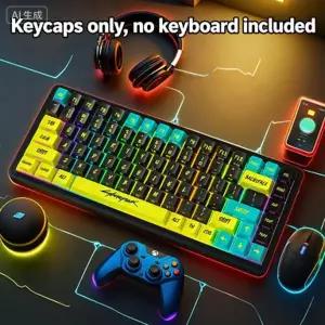 사이버펑크 테마 키캡 세트 PBT 듀얼 렌즈 커스텀 키캡 기계식 키보드 RGB 백라이트 게이밍 사이버펑크