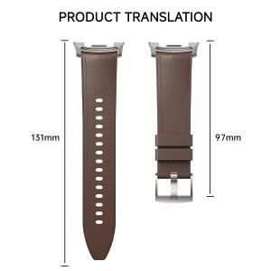삼성 워치 8 클래식 46MM용 가죽 실리콘 스트랩 갤럭시 워치 8 40MM 44MM용 틈 없는 밴드 팔찌 액세서리