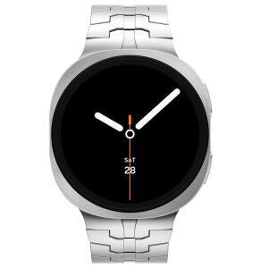 갤럭시 워치 8 클래식 46mm 44mm 40mm용 티타늄 스트랩, 갭 없는 비즈니스 스테인리스 스틸 밴드