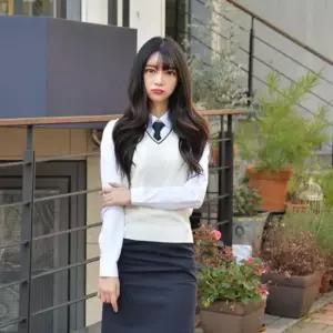 교복몰 (허리조절)사계절 네이비 교복치마 교복 학생