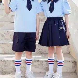 블루네이비 반팔 교복세트 유치원 어린이집 합창단