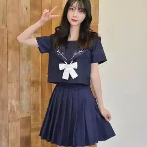 교복몰 퓨어 리프 네이비 일본여고생 세라복 반팔