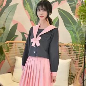 교복몰 네이비앤핑크 러블리 일본여고생 세라복 긴팔