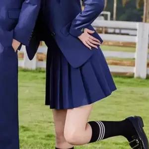 로얄블루 여자 주름치마 교복 스커트 학생복 교복