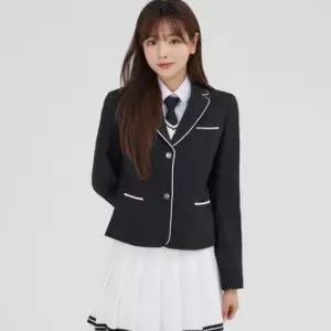 교복몰 화이트 블랙 라인 치마 교복 스커트 교복치마