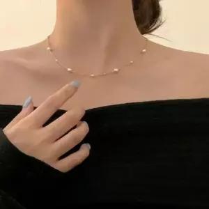쥬얼리 (925 Silver) Pearl Salt Necklace A 40