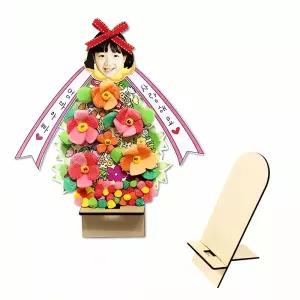 이지콘 미니 화환 1인용 4개 플라워 장식 생화 꽃다발 개인 용 기념품 데코 장식품