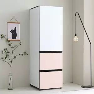 SJ502 핑크 500 주방 서랍형 다용도 수납장 냉장고자 렌지수납장 주방장식장 주방진열대