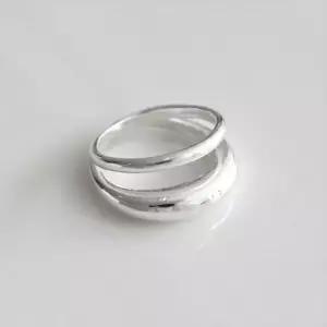 (Silver925) Basic layered ring 쥬얼리 데일리 (WDC8FCA)
