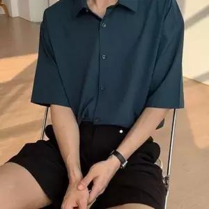 [라일리의류] Rly 루즈핏 오버핏 셔츠 반소매 반팔 셔츠 빅사이즈