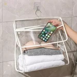 (색상 화이트)걸이형 욕실 수납 가방 욕실용품 방수 보관 대용량