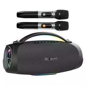 BBK-520PRO 블루투스스피커 480와트 충전식무선마이크2개포함 LED조명 USB SD Card 마이크입력1 트위터2대,우퍼2대,측면진동스피커1대