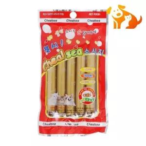 고품질 첼시 닭가슴살 애견 소시지 5p 75g 닭가슴살소시비75g (W24B1D4)