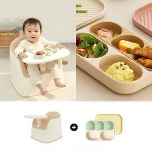 [도노도노]맘마존 2in1 멀티 아기 이유식 쇼파 범보 의자+흡착식판(3P)